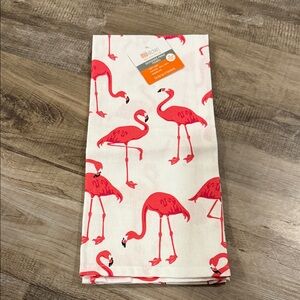NWT Flamingo Print Kitchen Towel